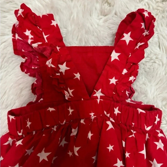 Baby Gap 3-6 months red with white stars romper - Picture 8 of 8